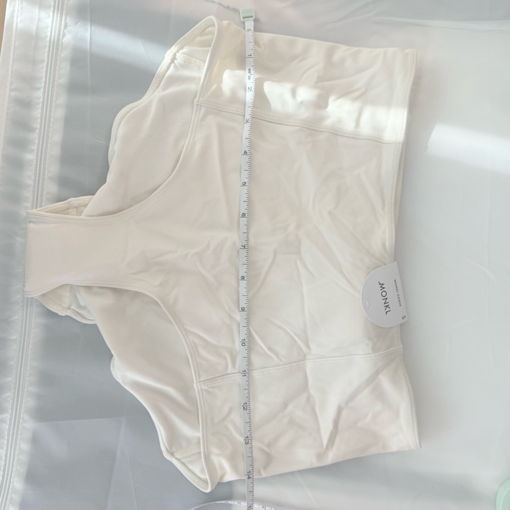 NWT White High Waist Bikini Bottom US 6-8